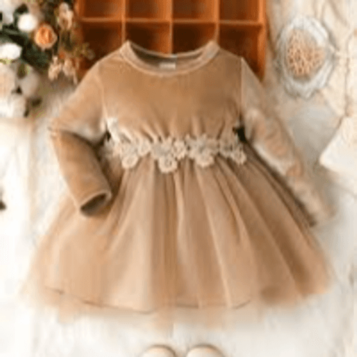 Cream Velvet Frock